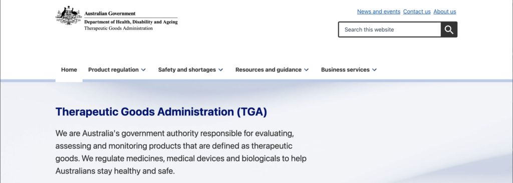 TGA Homepage